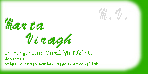 marta viragh business card